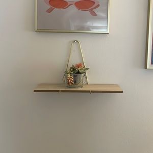 Gold and Wood Shelf for decor